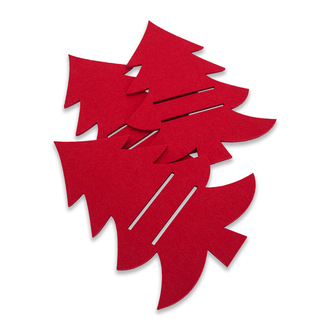 X08871 - Filcowe kieszonki na sztućce Tweegy, czerwony 